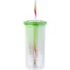 Silver Buffalo Wicked Core Elphaba and Glinda Split Patterns Rhinestone Lid 20oz Plastic Tall Cold Cup w/Lid and Straw(Strawberry Shortcake Strawberry House)