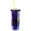 Silver Buffalo Wicked Core Elphaba and Glinda Split Patterns Rhinestone Lid 20oz Plastic Tall Cold Cup w/Lid and Straw(Teenage Mutant Ninja Turtles)