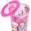 Silver Buffalo Wicked Core Elphaba and Glinda Split Patterns Rhinestone Lid 20oz Plastic Tall Cold Cup w/Lid and Straw(The Golden Girls (Big))