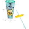 Silver Buffalo Wicked Core Elphaba and Glinda Split Patterns Rhinestone Lid 20oz Plastic Tall Cold Cup w/Lid and Straw(Winnie the Pooh Flowers (Big))