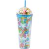 Silver Buffalo Shrek Swamp Beware Ogre Dome Glitter Top Travel Tumbler, 24 Ounces(Care Bears)