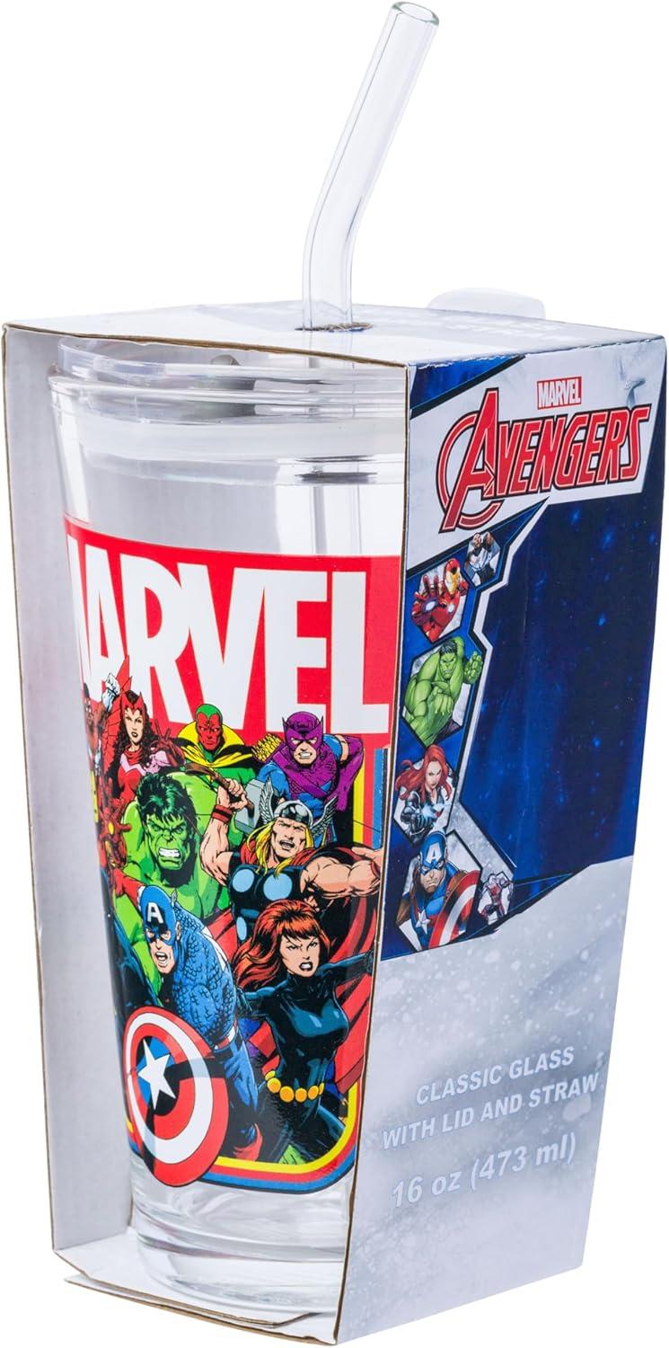 imageSilver Buffalo Bratz Dolls Featuring Cloe Yasmin Jade and Sasha Pint Glass 16 OuncesAvengers