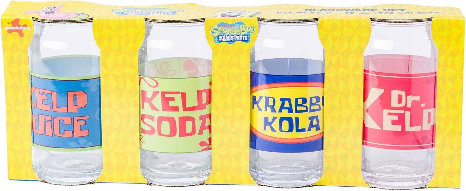 imageSilver Buffalo Bratz Dolls Featuring Cloe Yasmin Jade and Sasha Pint Glass 16 OuncesSpongebob Squarepants Soda Labels