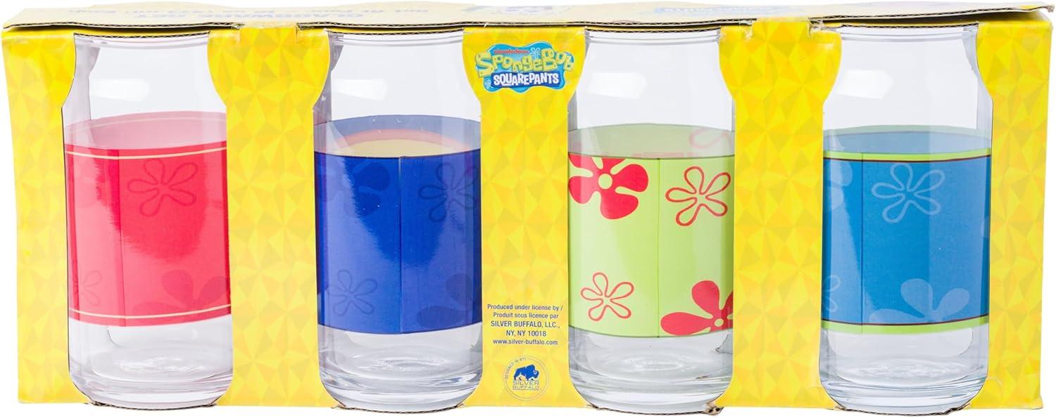 imageSilver Buffalo Bratz Dolls Featuring Cloe Yasmin Jade and Sasha Pint Glass 16 OuncesSpongebob Squarepants Soda Labels