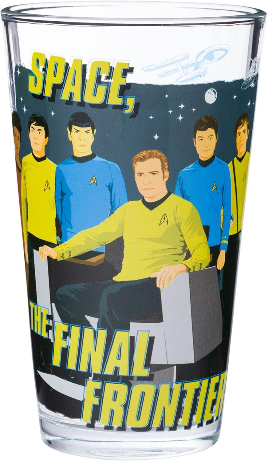 imageSilver Buffalo Bratz Dolls Featuring Cloe Yasmin Jade and Sasha Pint Glass 16 OuncesStar Trek