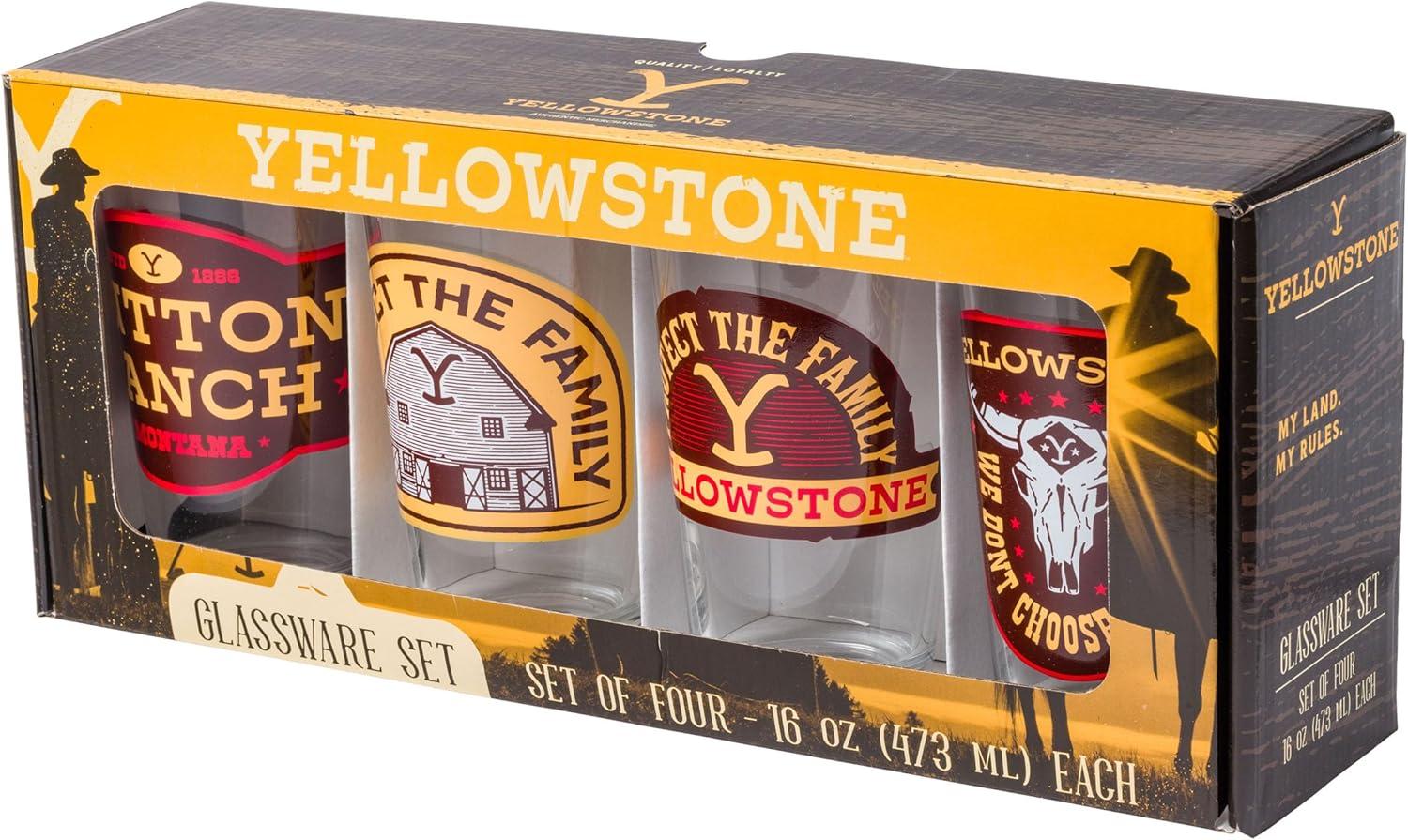 imageSilver Buffalo Bratz Dolls Featuring Cloe Yasmin Jade and Sasha Pint Glass 16 OuncesYellowstone