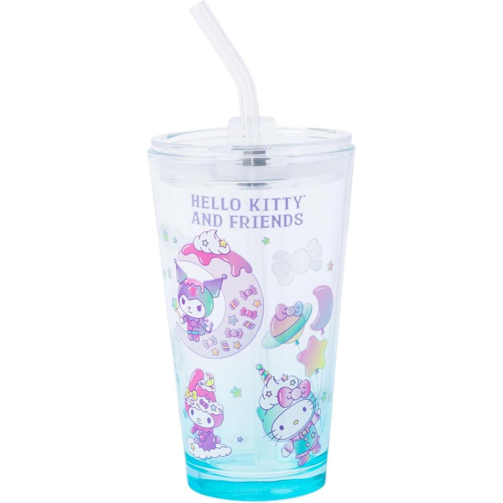 imageSilver Buffalo Bratz Dolls Featuring Cloe Yasmin Jade and Sasha Pint Glass 16 OuncesHello Kitty and Friends