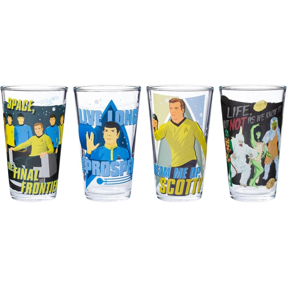 imageSilver Buffalo Bratz Dolls Featuring Cloe Yasmin Jade and Sasha Pint Glass 16 OuncesStar Trek