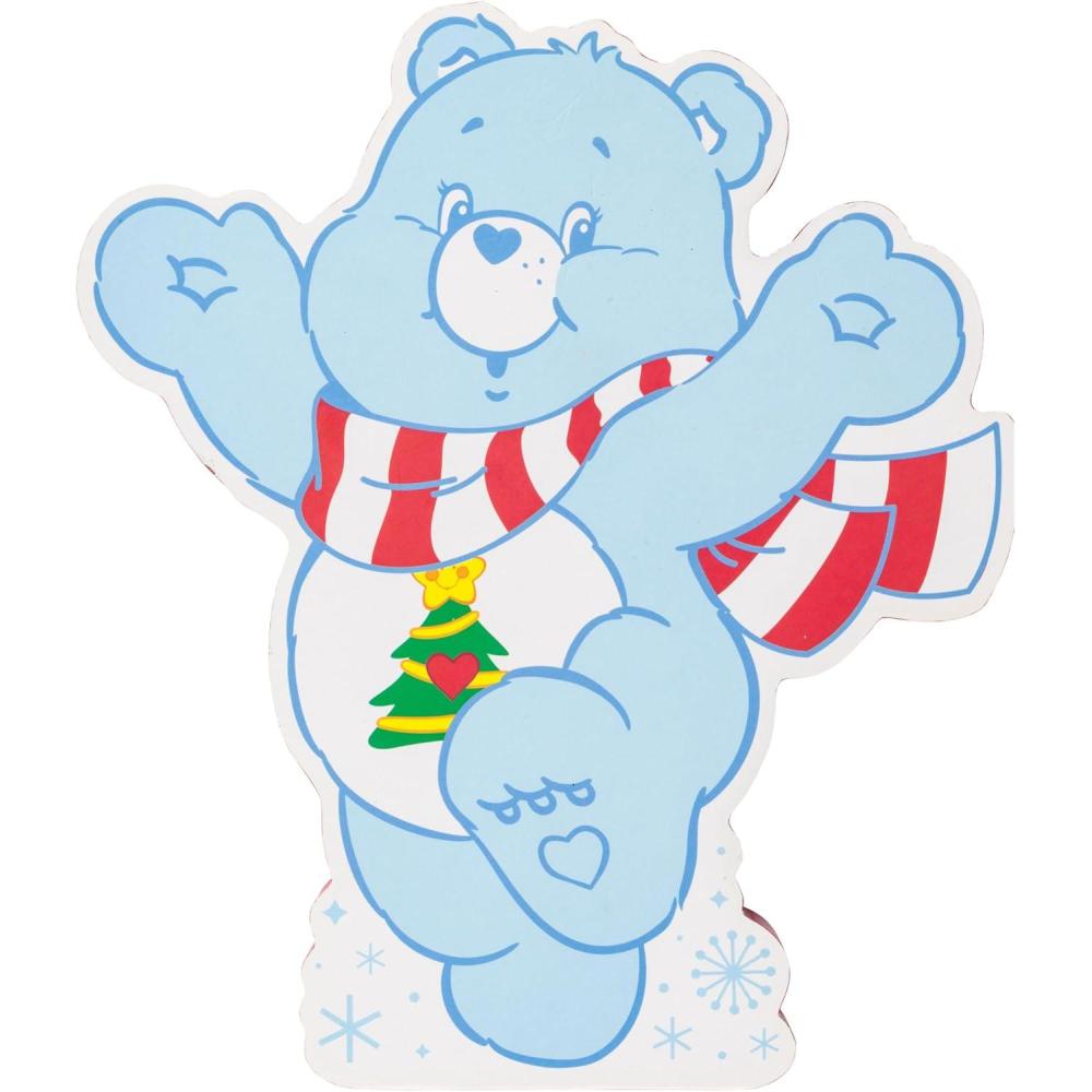 imageSilver Buffalo Care Bears Large Die Cut MDF Box Wall Sign Featuring Christmas Wishes Bear 7 x 12 x 8Care Bears Holiday Bears and Snowflakes