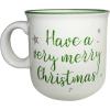 Silver Buffalo Disney Winnie the Pooh Christmas Ceramic Camper Mug Featuring Piglet, Tigger, Eeyore, and Winnie the Pooh, 20 Ounces(Winnie the Pooh Around the Christmas Tree)