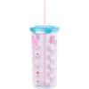 Silver Buffalo Peppa Pig Plastic Tall Cold Cup with Lid and Straw, 20 Ounces(Multicolor)