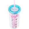 Silver Buffalo Peppa Pig Plastic Tall Cold Cup with Lid and Straw, 20 Ounces(Multicolor)