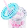 Silver Buffalo Peppa Pig Plastic Tall Cold Cup with Lid and Straw, 20 Ounces(Multicolor)