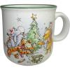 Silver Buffalo Disney Winnie the Pooh Christmas Ceramic Camper Mug Featuring Piglet, Tigger, Eeyore, and Winnie the Pooh, 20 Ounces(Winnie the Pooh Around the Christmas Tree)