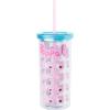 Silver Buffalo Peppa Pig Plastic Tall Cold Cup with Lid and Straw, 20 Ounces(Multicolor)