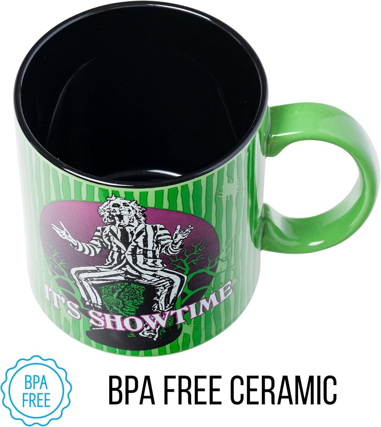 imageSilver Buffalo Beetlejuice Sandworm Never Trust the Living Ceramic Camper Mug 20 OuncesBeetlejuice Its Showtime