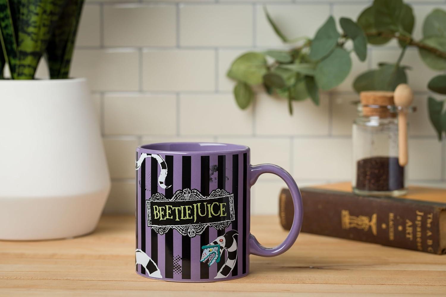 imageSilver Buffalo Beetlejuice Sandworm Never Trust the Living Ceramic Camper Mug 20 OuncesBeetlejuice Sandworm
