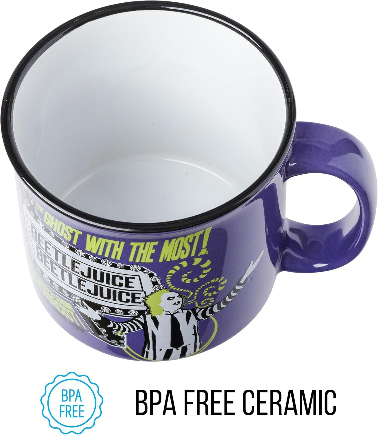 imageSilver Buffalo Beetlejuice Sandworm Never Trust the Living Ceramic Camper Mug 20 OuncesBeetlejuice the Ghost with the Most