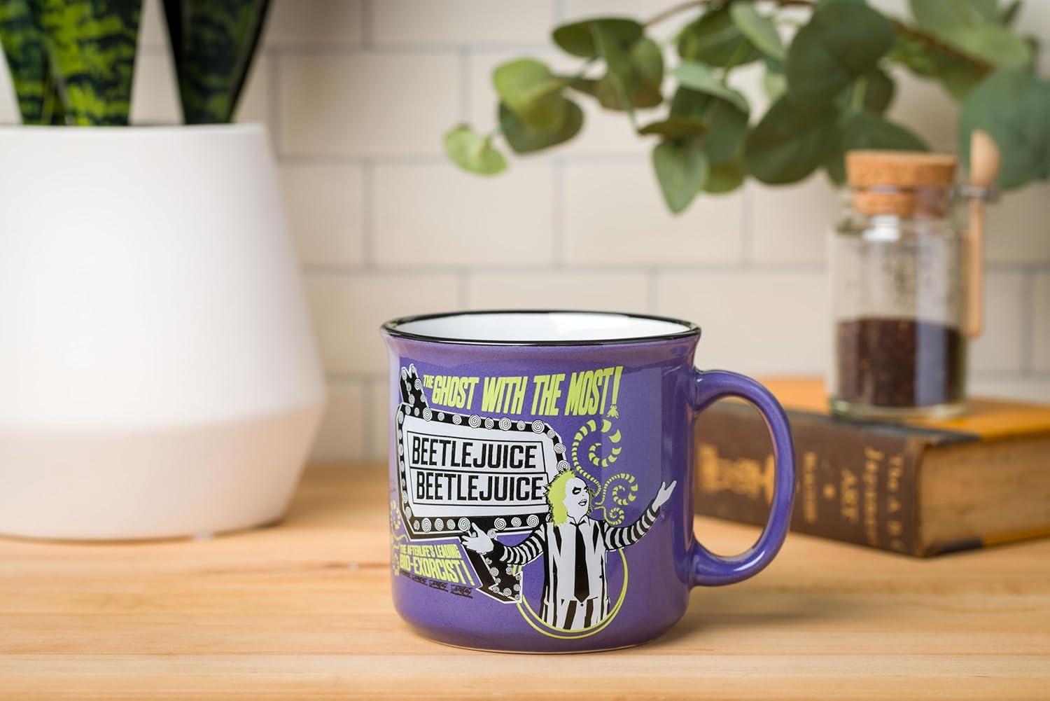 imageSilver Buffalo Beetlejuice Sandworm Never Trust the Living Ceramic Camper Mug 20 OuncesBeetlejuice the Ghost with the Most