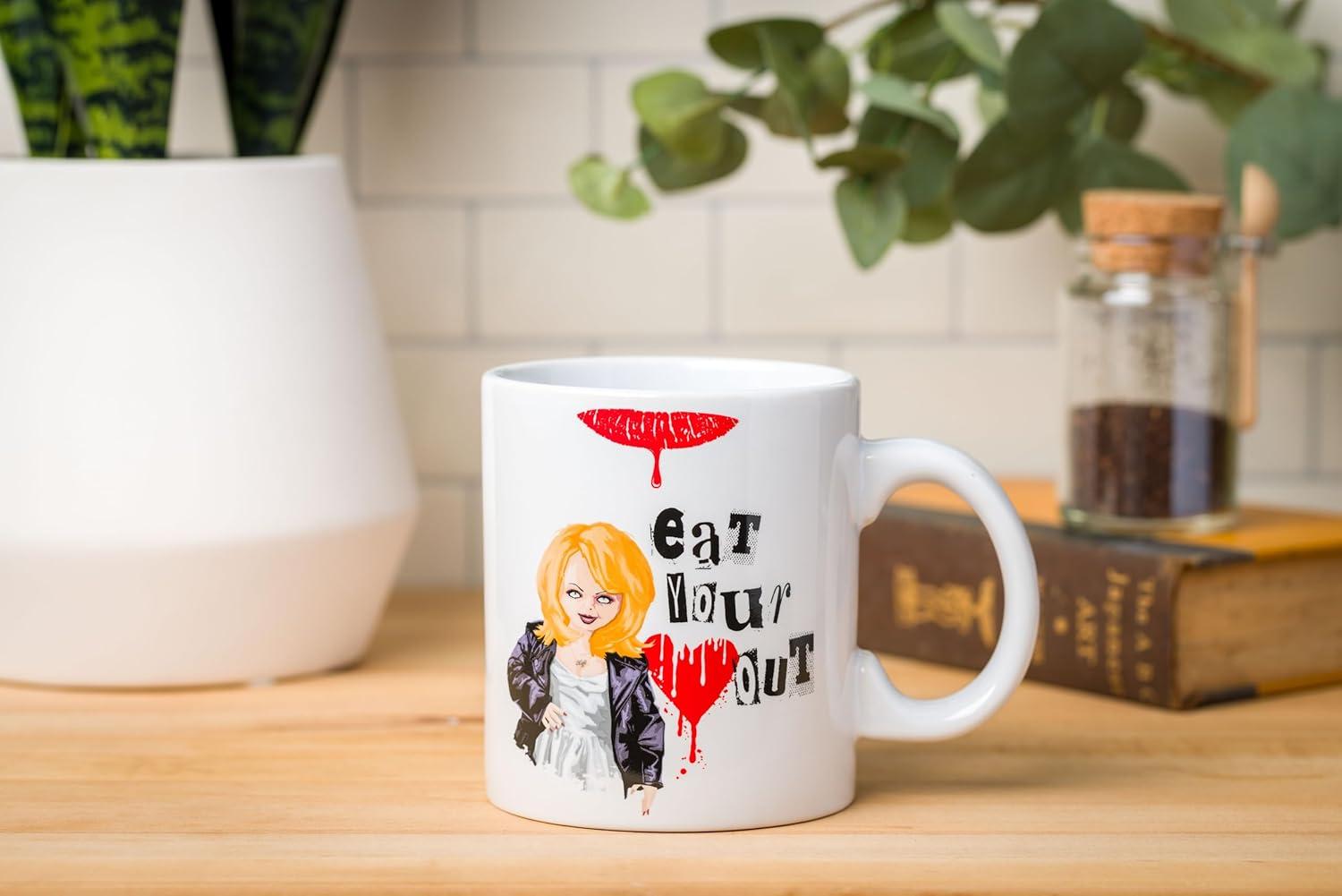 imageSilver Buffalo Beetlejuice Sandworm Never Trust the Living Ceramic Camper Mug 20 OuncesChucky Eat Your Heart Out