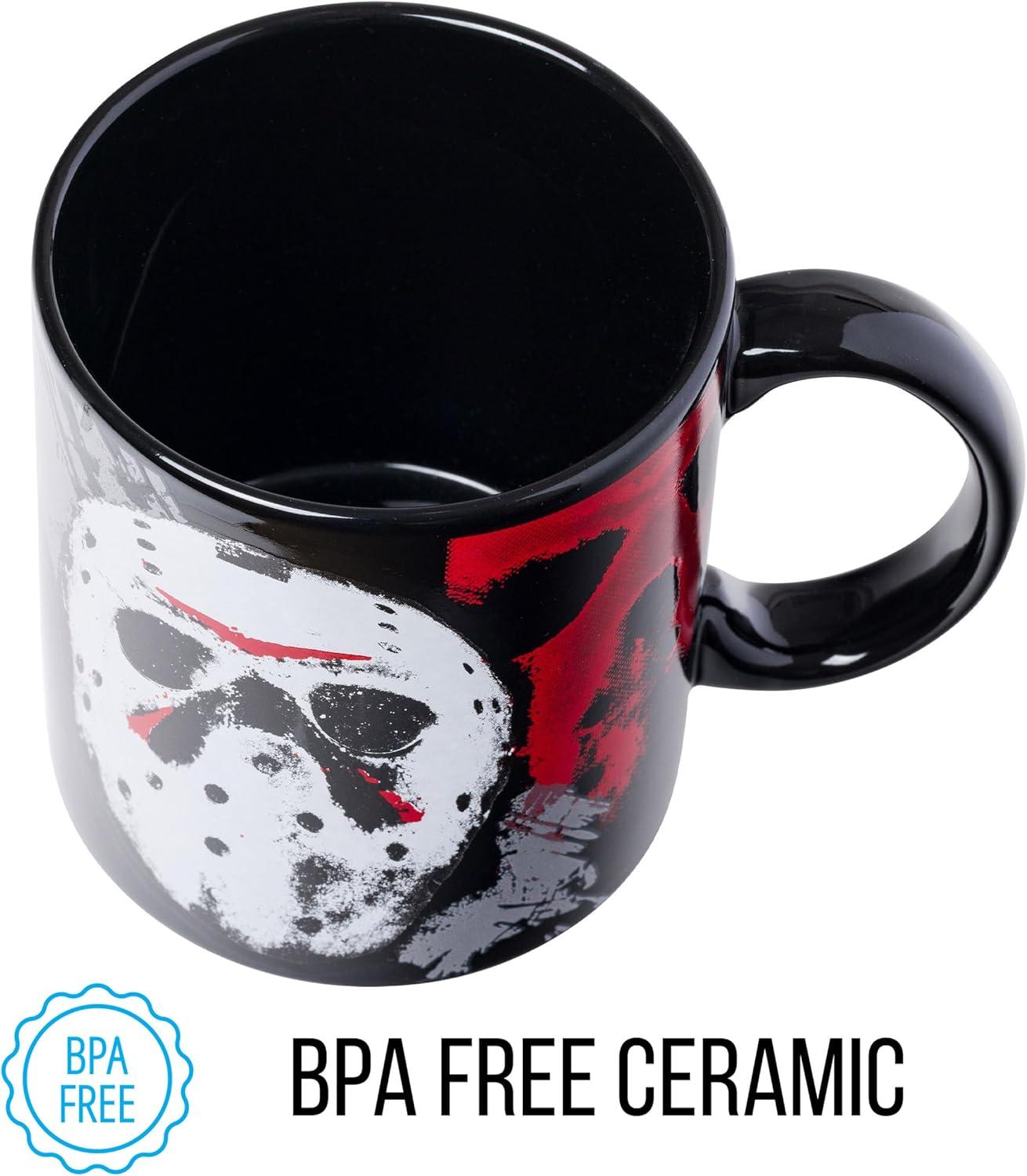 imageSilver Buffalo Beetlejuice Sandworm Never Trust the Living Ceramic Camper Mug 20 OuncesFriday the 13th I Wish It Was Friday