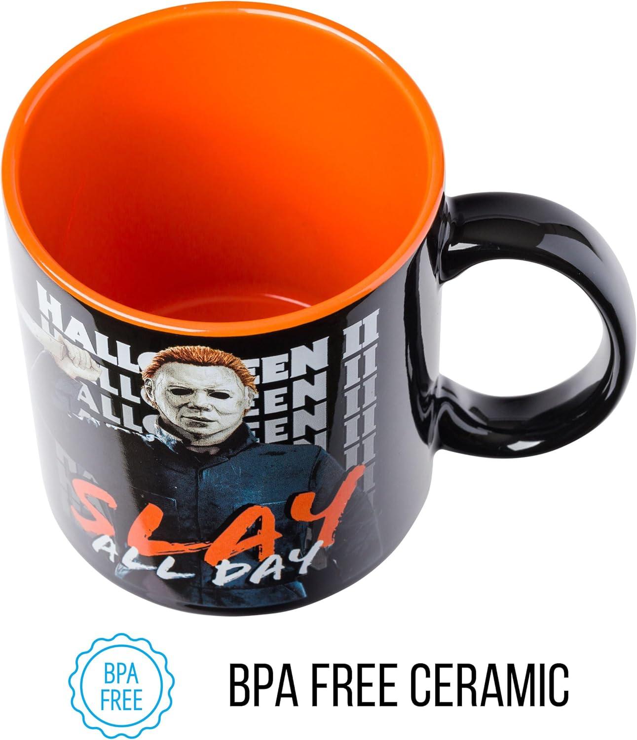 imageSilver Buffalo Beetlejuice Sandworm Never Trust the Living Ceramic Camper Mug 20 OuncesHalloween II Slay All Day