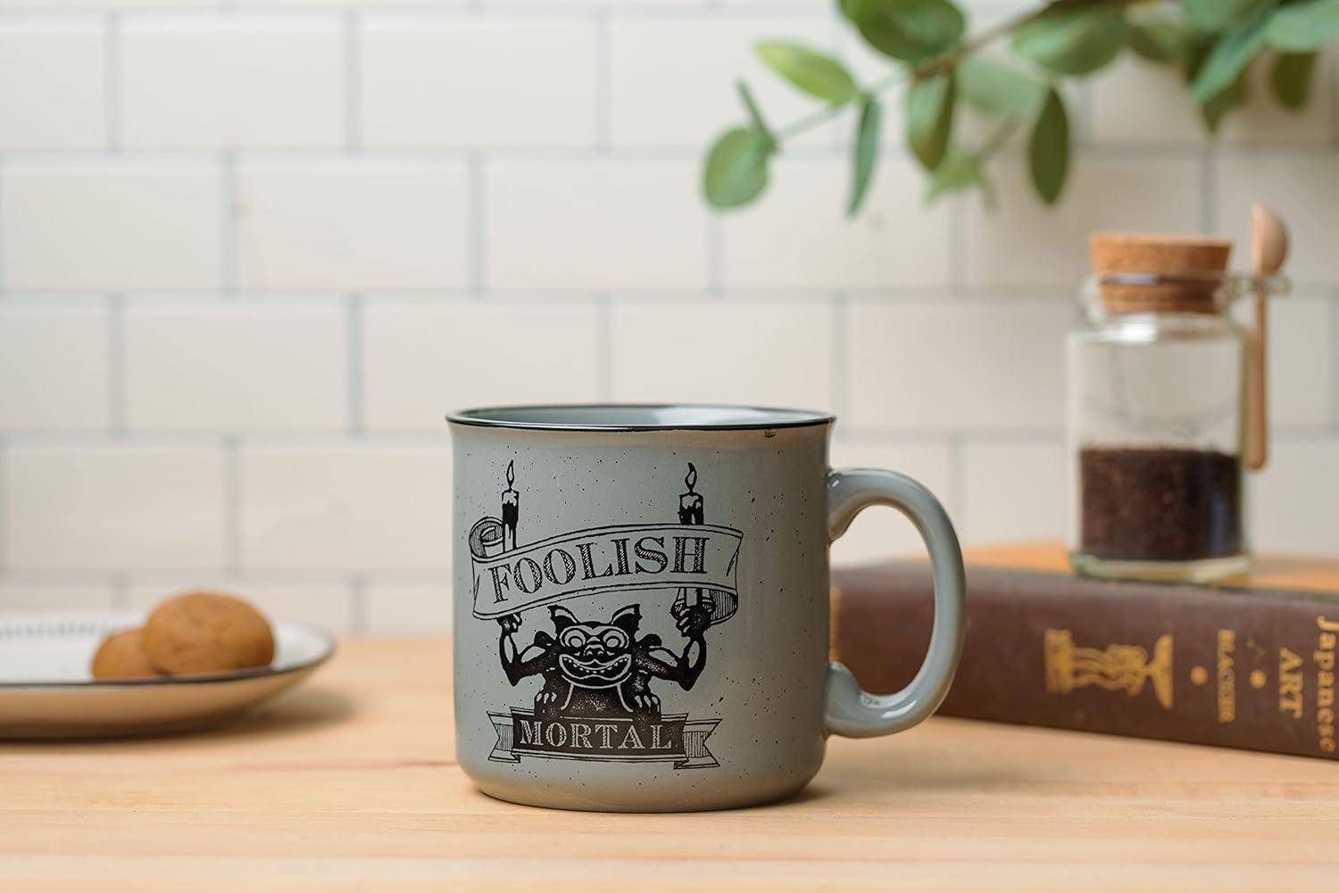 imageSilver Buffalo Beetlejuice Sandworm Never Trust the Living Ceramic Camper Mug 20 OuncesHaunted Mansion Foolish Mortal