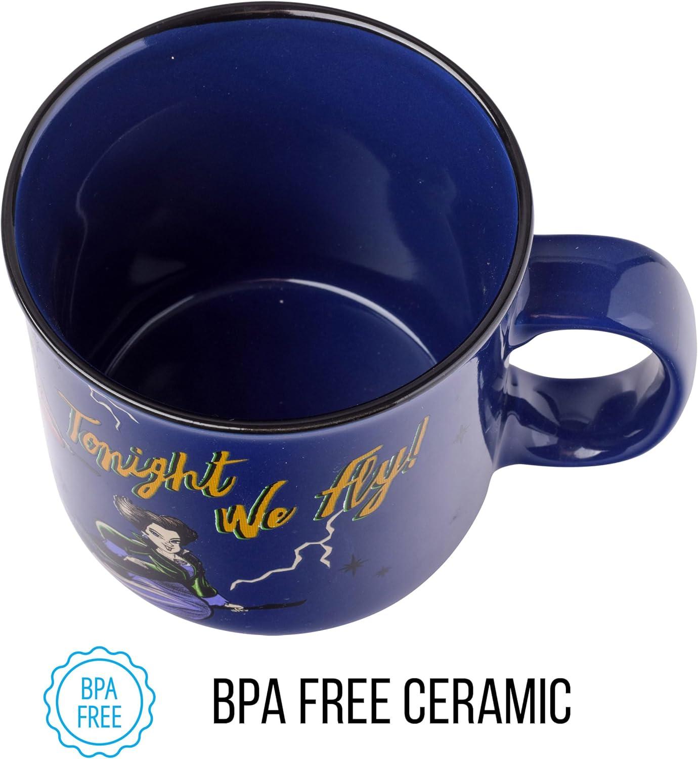 imageSilver Buffalo Beetlejuice Sandworm Never Trust the Living Ceramic Camper Mug 20 OuncesHocus Pocus Tonight We Fly