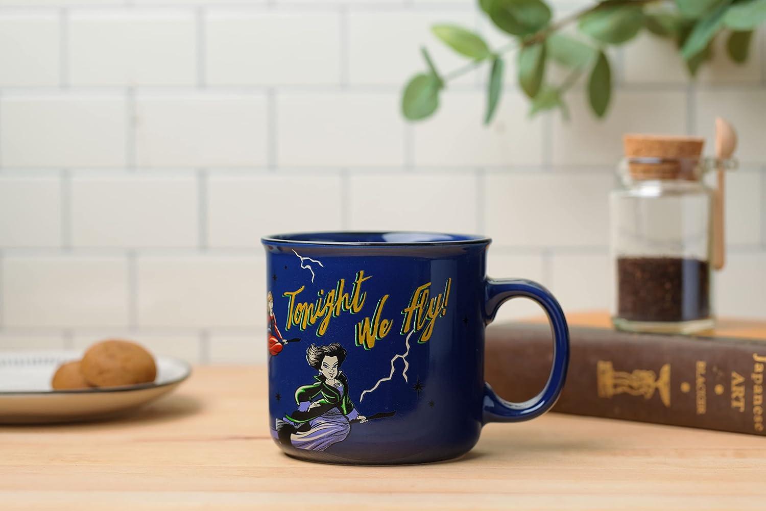 imageSilver Buffalo Beetlejuice Sandworm Never Trust the Living Ceramic Camper Mug 20 OuncesHocus Pocus Tonight We Fly