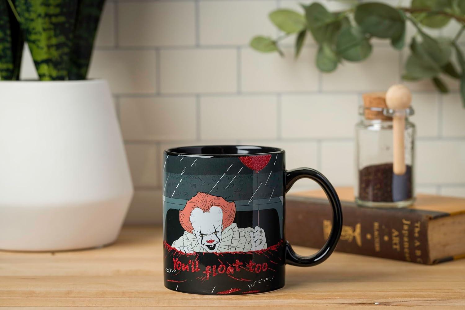 imageSilver Buffalo Beetlejuice Sandworm Never Trust the Living Ceramic Camper Mug 20 OuncesIT Youll Float Too Glitter