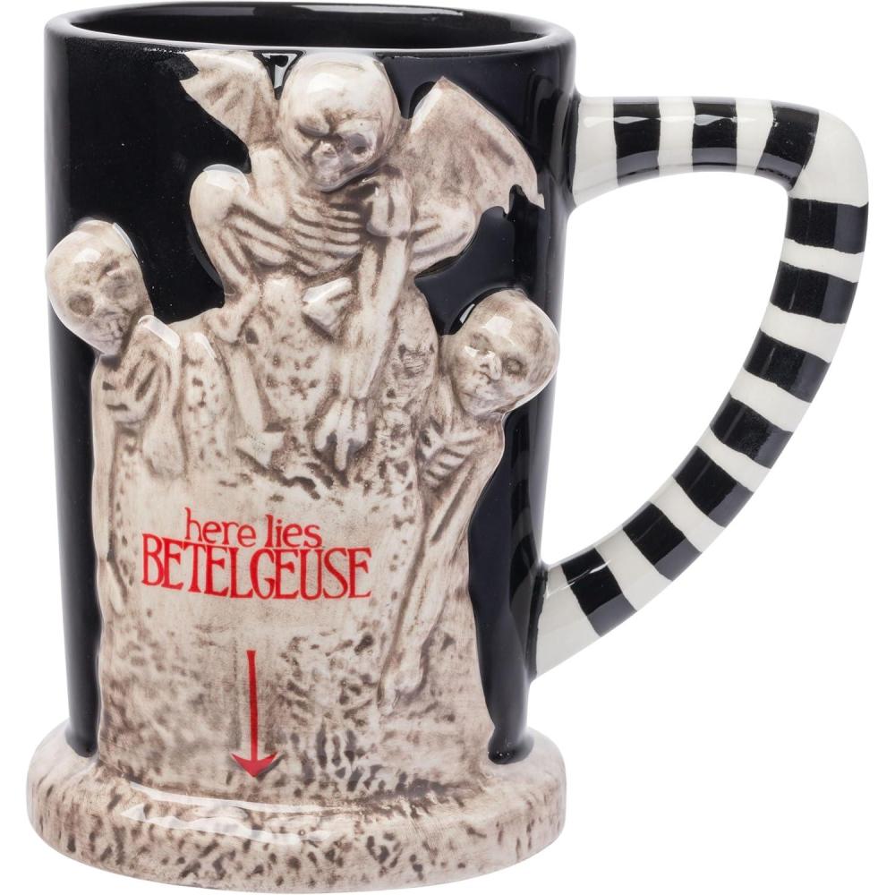 imageSilver Buffalo Beetlejuice Sandworm Never Trust the Living Ceramic Camper Mug 20 OuncesBeetlejuice Here Lies