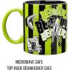 Silver Buffalo Beetlejuice Sandworm “Never Trust the Living” Ceramic Camper Mug, 20 Ounces(Beetlejuice Green and Black Stripes)