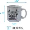 Silver Buffalo Beetlejuice Sandworm “Never Trust the Living” Ceramic Camper Mug, 20 Ounces(Haunted Mansion Foolish Mortal)