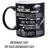 Silver Buffalo Beetlejuice Sandworm “Never Trust the Living” Ceramic Camper Mug, 20 Ounces(The Twilight Zone)