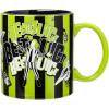 Silver Buffalo Beetlejuice Sandworm “Never Trust the Living” Ceramic Camper Mug, 20 Ounces(Beetlejuice Green and Black Stripes)