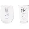 Silver Buffalo The Office Jim to my Pam 2pc 16oz Pint and 20oz Stemless Glass Set