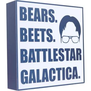 Silver Buffalo The Office Dwight Silo 6″ x 6″ x 1.5″ Box Wall Sign