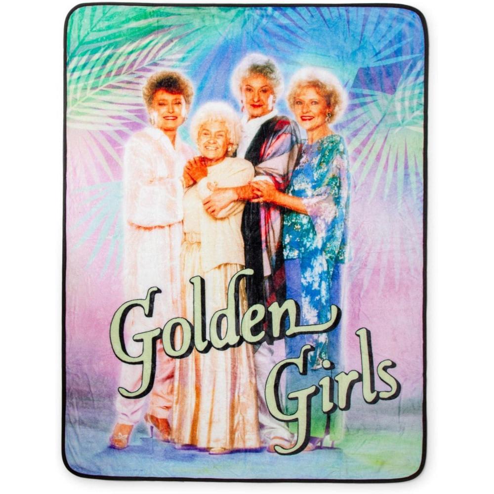 imageGolden Girls The Raschel Fleece Throw Blanket Plush Soft Polyester Cover for Sofa and BedBlue