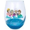 Golden Girls The Squad Goals Stemless Wine Glass | Official TV Show Collectible Drinkware | Novelty Kitchen Gifts, Cocktail Glass For Home Barware | Holds 20 Ounces(Teal)
