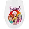 Golden Girls The Squad Goals Stemless Wine Glass | Official TV Show Collectible Drinkware | Novelty Kitchen Gifts, Cocktail Glass For Home Barware | Holds 20 Ounces(Purple)