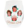 Golden Girls The Squad Goals Stemless Wine Glass | Official TV Show Collectible Drinkware | Novelty Kitchen Gifts, Cocktail Glass For Home Barware | Holds 20 Ounces(Blue)