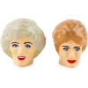 The Golden Girls Rose and Blanche Ceramic Salt and Pepper Shakers, Set of 2 | Spice Dispenser Storage Canisters