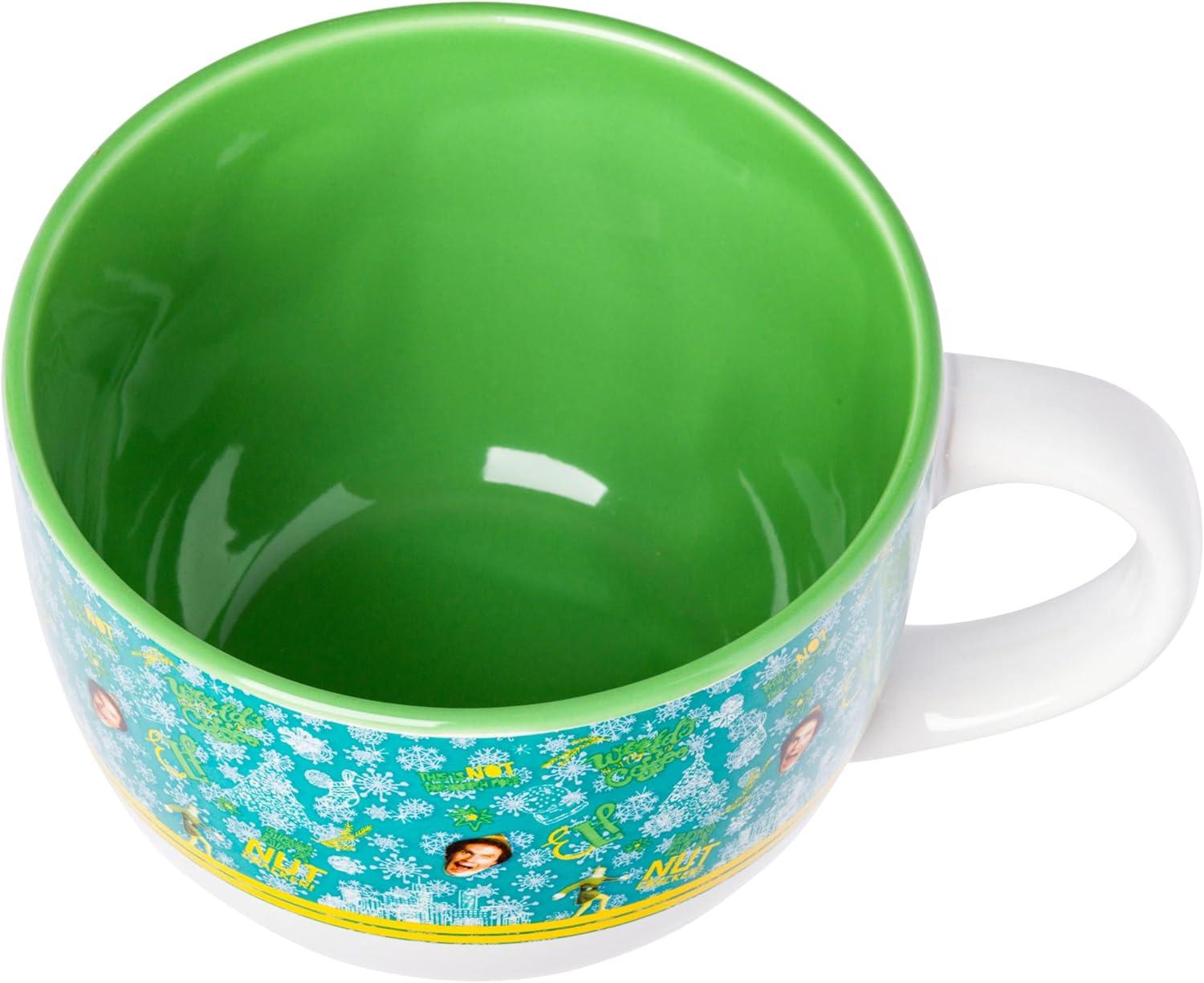 imageSilver Buffalo Elf Buddy Iconic Quotes Christmas Ceramic Soup Mug 24 OuncesBuddy the Elf