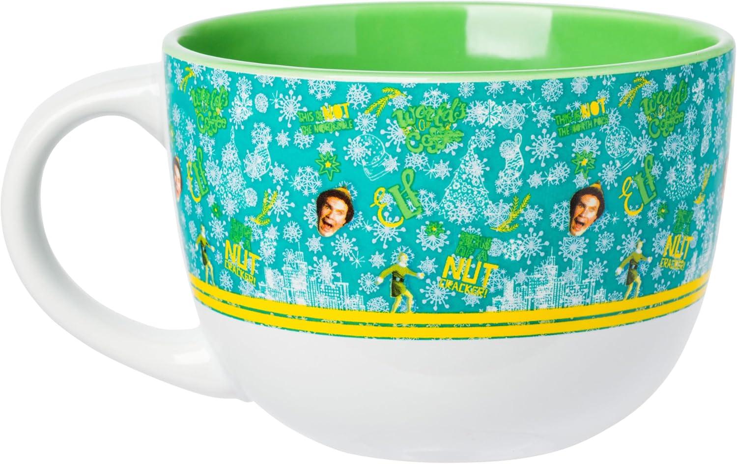 imageSilver Buffalo Elf Buddy Iconic Quotes Christmas Ceramic Soup Mug 24 OuncesBuddy the Elf