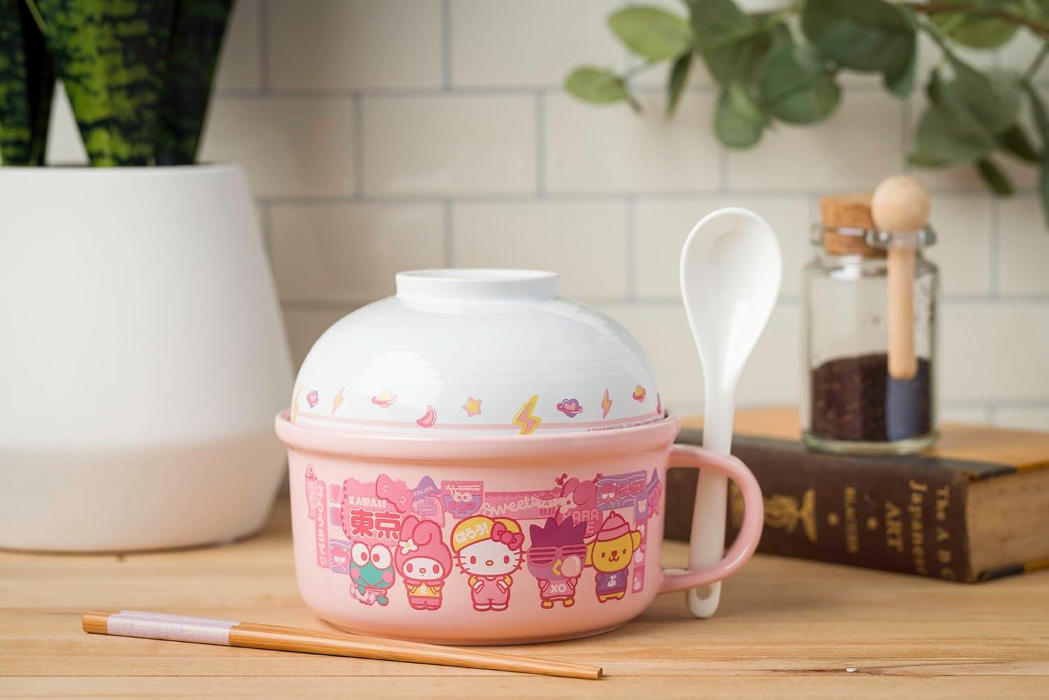 imageSilver Buffalo Elf Buddy Iconic Quotes Christmas Ceramic Soup Mug 24 OuncesHello Kitty and Friends Tokyo Stop Bowl Lid Set