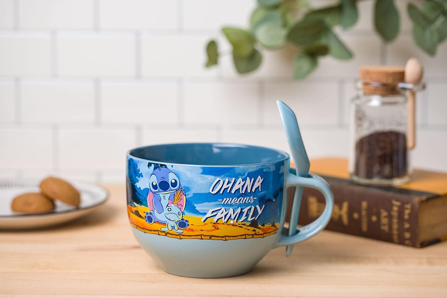 imageSilver Buffalo Elf Buddy Iconic Quotes Christmas Ceramic Soup Mug 24 OuncesLilo Stitch Ohana Means Family Spoon Set