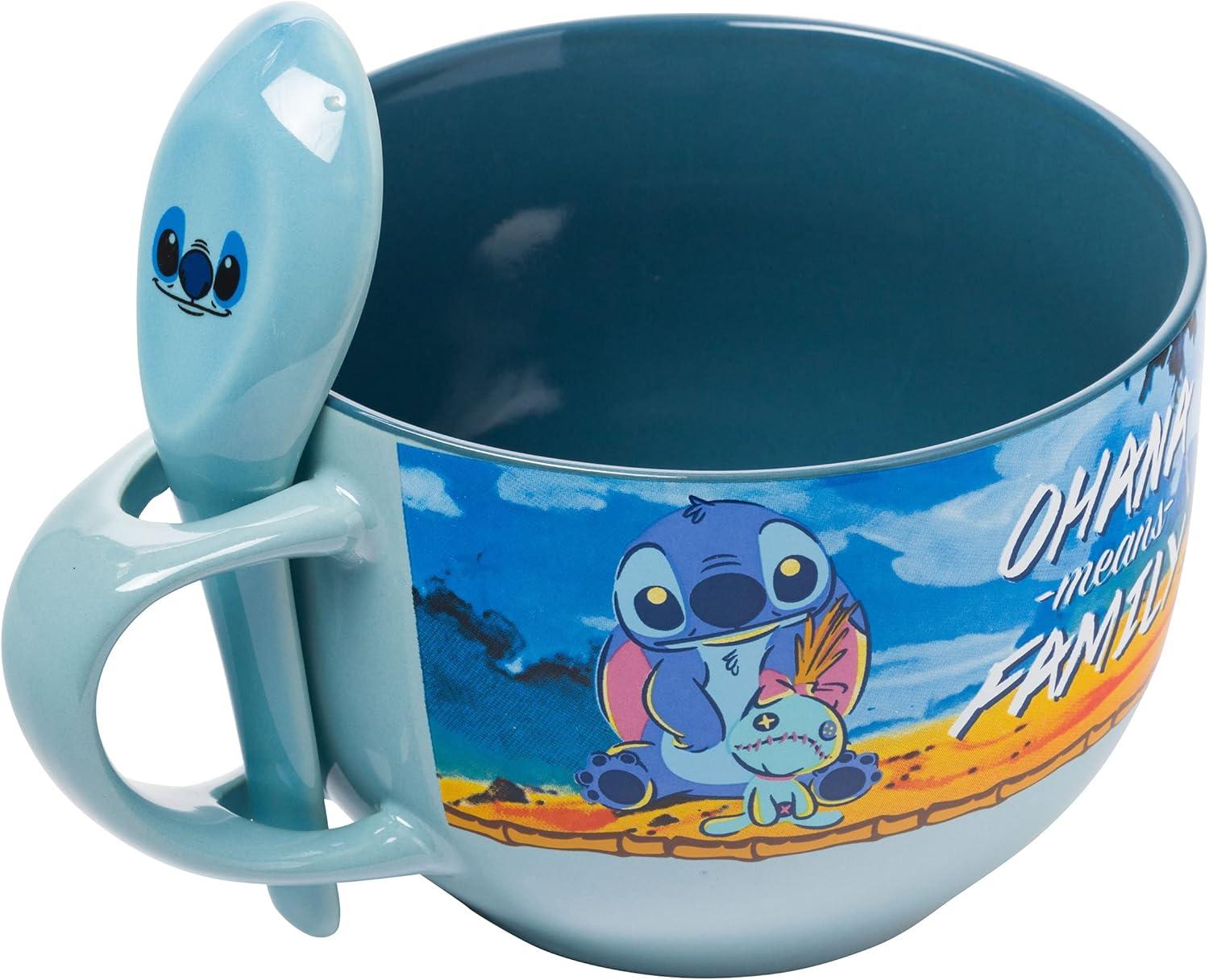 imageSilver Buffalo Elf Buddy Iconic Quotes Christmas Ceramic Soup Mug 24 OuncesLilo Stitch Ohana Means Family Spoon Set