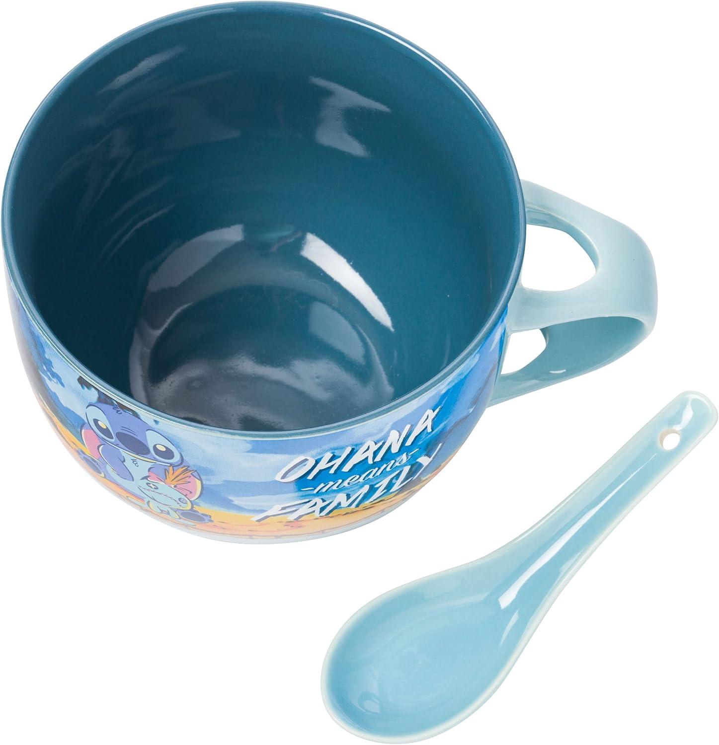 imageSilver Buffalo Elf Buddy Iconic Quotes Christmas Ceramic Soup Mug 24 OuncesLilo Stitch Ohana Means Family Spoon Set