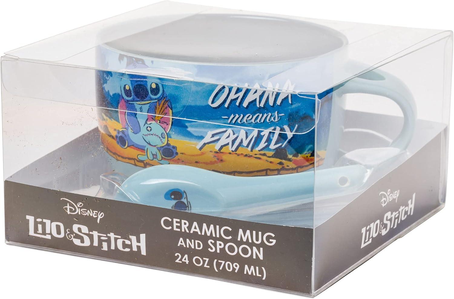 imageSilver Buffalo Elf Buddy Iconic Quotes Christmas Ceramic Soup Mug 24 OuncesLilo Stitch Ohana Means Family Spoon Set