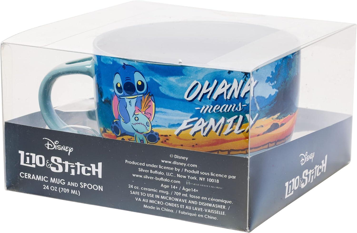 imageSilver Buffalo Elf Buddy Iconic Quotes Christmas Ceramic Soup Mug 24 OuncesLilo Stitch Ohana Means Family Spoon Set